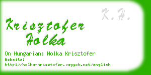 krisztofer holka business card